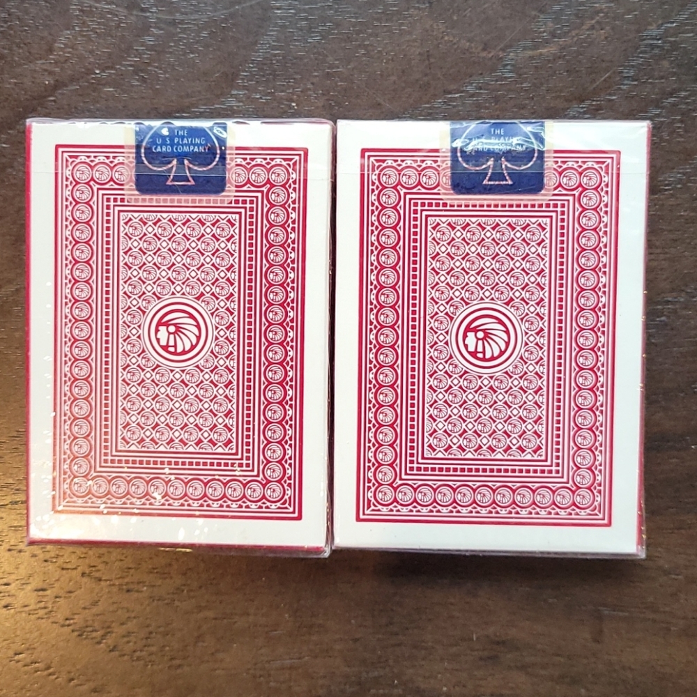 2 Vintage Sealed Aviator playing cards Indian head